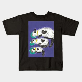 Cat family dinner art painting Kids T-Shirt